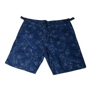 ÉDEN PARK Blue Palms 100 Cotton Bermuda Paris 34